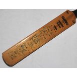 Worcestershire C.C.C. 1960. 'Gradidge Imperial Driver' miniature cricket bat signed to the face by