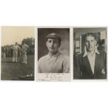 Cricket postcards 1900s-1950s. A selection of mono real photograph postcards. Subjects include
