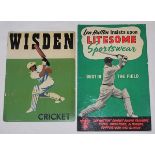 'Wisden Cricket' c1950s. Free standing plastic advertising display for Wisden featuring an