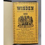 Wisden Cricketers' Almanack 1938. 75th edition. Nicely bound in black boards, with excellent