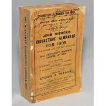 Wisden Cricketers' Almanack 1909. 46th edition. Original paper wrappers. Replacement spine paper.