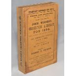 Wisden Cricketers' Almanack 1896. 33rd edition. Original paper wrappers. Replacement spine paper.