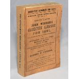 Wisden Cricketers' Almanack 1891. 28th edition. Original paper wrappers. Replacement spine paper.