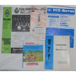 Liverpool in Europe seasons 1965/66-1981/82. Twenty eight official home and away programmes for