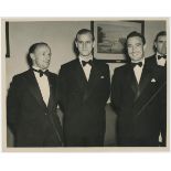 Don Bradman. Two original mono press photographs of Don Bradman meeting the Duke of Edinburgh at the