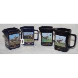 Martell Grand National commemorative water jugs 1989 to 1992. Nice selection of four jugs for the