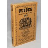 Wisden Cricketers' Almanack 1943. 80th edition. Original limp cloth covers. Only 5600 paper copies