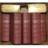 Wisden Cricketers' Almanack 1930 to 1939. 67th-76th editions. Handsomely half bound in red