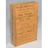 Wisden Cricketers' Almanack 1894. 31st edition. Original paper wrappers. Replacement spine paper.