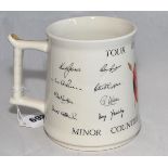 Minor Counties Cricket Association tour of Kenya in 1978. Cricket mug with titles, facsimile printed