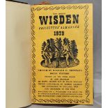 Wisden Cricketers' Almanack 1939. 76th edition. Nicely bound in black boards, with excellent