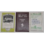 Kent C.C.C. yearbooks and annuals 1948-2015. Four official yearbooks for 1948-1951 and a complete