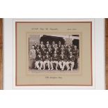 M.C.C. tour of Australia 1932/33 'Bodyline'. Sepia printed photograph of the M.C.C. team who
