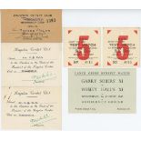 West Indies 1953-1963. A selection of official tickets for matches played in West Indies and