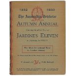 'The Australian Cricketer. Autumn Annual covering the whole tour of Jardine's Eleven in Australia in