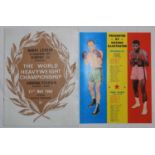 Muhammad Ali v Henry Cooper 1966. Official programme for the World Heavyweight Championship fight