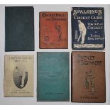 Instructional cricket books. Small box of twenty seven books, many pre World War I. Titles