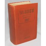 Wisden Cricketers' Almanack 1947. Original hardback. Dulling to title gilts on front board, title