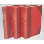 Wisden Cricketers' Almanack 1892, 1893 & 1894. 29th-31st editions. Handsomely half bound in red