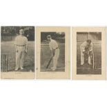 Cricket Postcards early 1900s. Green album comprising thirty six mono postcards. Includes real