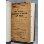 Wisden Cricketers' Almanack 1906. 43rd edition. Bound in light brown boards, with original paper