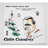 Colin Cowdrey. Limited edition painted ceramic tile of Cowdrey. 'Great Cricketers series No. 2.