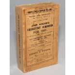 Wisden Cricketers' Almanack 1907. 44th edition. Original paper wrappers. Replacement spine paper.