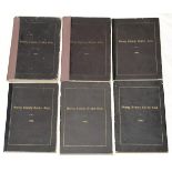 Surrey C.C.C. yearbooks 1893-1900. Six editions of the official Surrey yearbook for 1893 and 1896-