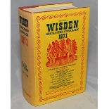 Wisden Cricketers' Almanack 1971. Original hardback with dustwrapper. Nick to the top edge of the