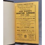 Wisden Cricketers' Almanack 1931. 68th edition. Nicely bound in black boards, with excellent