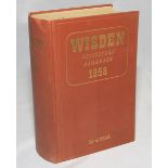 Wisden Cricketers' Almanack 1958. Original hardback. Dulling to title gilts on spine paper, some age