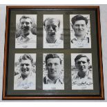 Yorkshire C.C.C. c1950. Six mono real photograph postcards of Don Wilson, Bob Platt, Jimmy Binks,