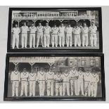 Yorkshire v M.C.C. Scarborough 1938 and 1962. Two original mono photographs of Yorkshire teams lined
