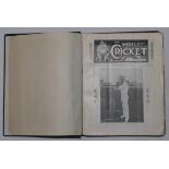 'The World of Cricket'. 1914. Complete set of twenty three issues of the magazine from January to