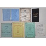 Club cricket fixture cards 1880s-1970s. A good selection of cricket club fixture cards, rules,