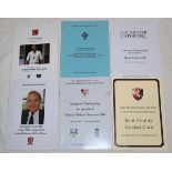 Cricket related orders of service. David Stuart Sheppard 2005. Anthony William 'Tony' Grieg 2012.