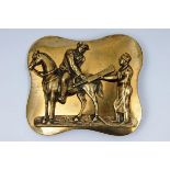 Cricket belt buckle 1860's. Original brass belt buckle with raised scene of, what appears to be, a