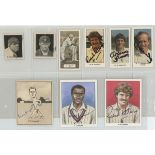 Kent signed cigarette and trade cards 1920s-1980s. Nine original trade cards of Kent players, each