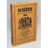 Wisden Cricketers' Almanack 1943. 80th edition. Original limp cloth covers. Only 5600 paper copies