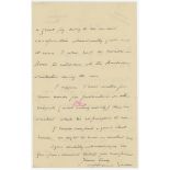 Home Gordon. Two page handwritten letter in ink from Gordon to J.D. Coldham on Union Club,