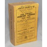 Wisden Cricketers' Almanack 1925. 62nd edition. Original paper wrappers. Replacement spine paper.