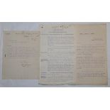 Sydney Cricket Ground 1898-1913. Three interesting items of correspondence relating to the Secretary