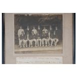 Yorkshire C.C.C. 1913. Early official sepia photograph of the Yorkshire team seated and standing