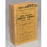 Wisden Cricketers' Almanack 1915. 52nd edition. Original paper wrappers. Replacement spine paper.