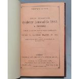 Wisden Cricketers' Almanack 1883. 20th edition. Handsomely half bound in red leather, with