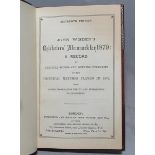 Wisden Cricketers' Almanack 1879. 16th edition. Handsomely half bound in red leather, lacking