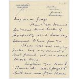 Peter Higson. Lancashire (Lancashire 1928-1933). Two page handwritten letter from Higson to 'My dear