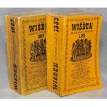 Wisden Cricketers' Almanack 1952 and 1957. Original limp cloth covers. The 1952 edition with some