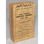 Wisden Cricketers' Almanack 1911. 48th edition. Original paper wrappers. Replacement spine paper.