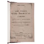 Wisden Cricketers' Almanack 1871. 8th edition. Handsomely half bound in red leather, with original